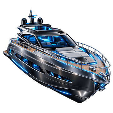 Illustration 3D d’un yacht de prestige